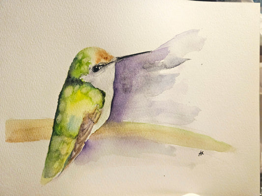 Watercolor Hummingbird